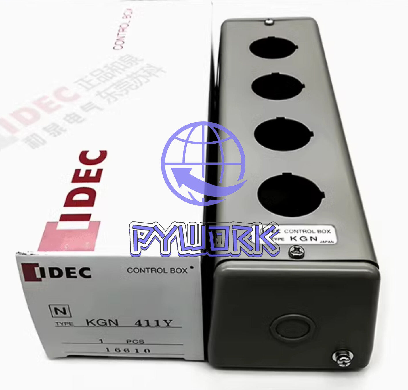 1pcs IDEC Electrical box Push button box KGN411Y 30mm