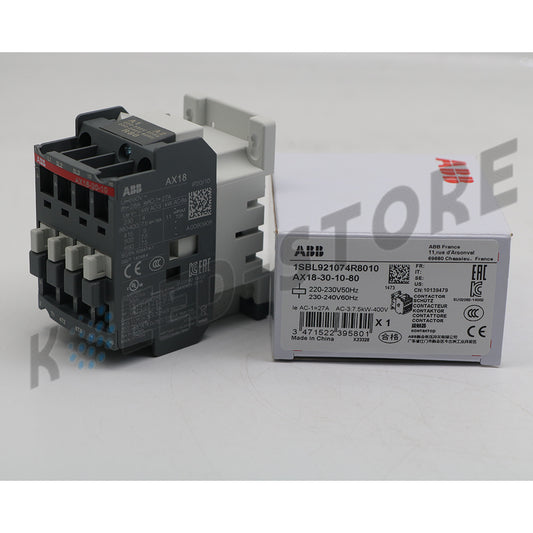 1PCS ABB AX18-30-10-80 Contactor 220-230V50Hz/230-240V60Hz 1SBL921074R8010