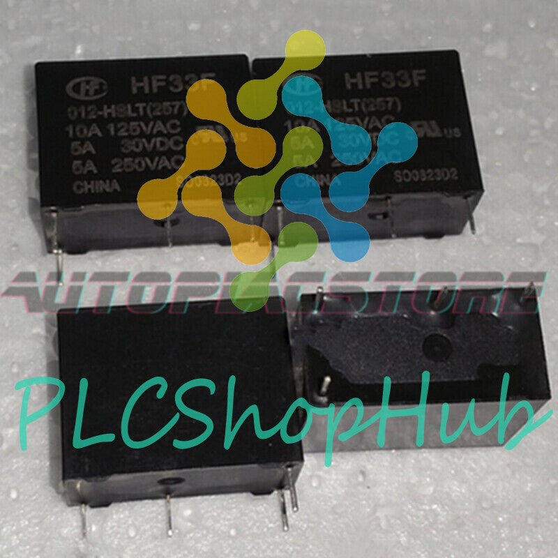 10Pcs HONGFA HF33F-012-HSLT 12VDC Power Relay 5A 250VAC 4Pin ~US