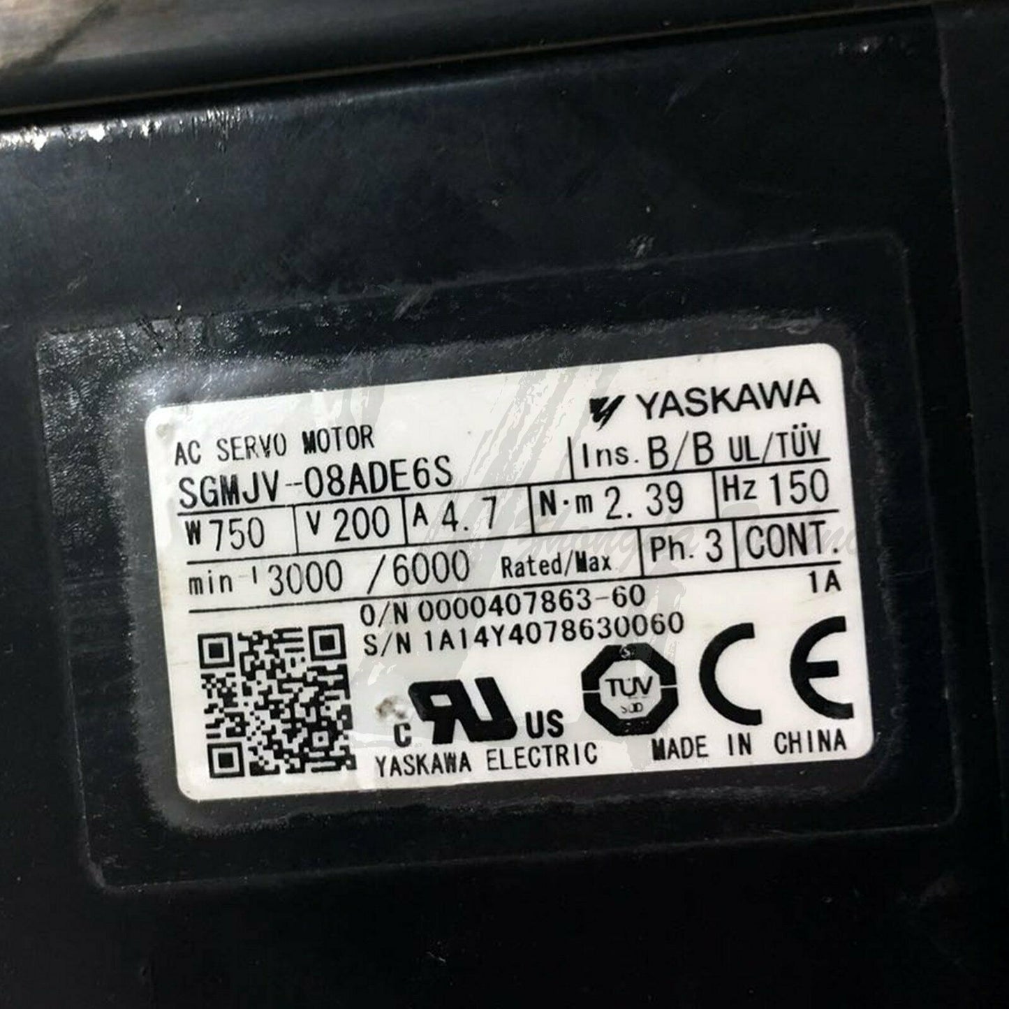 1PC Used Yaskawa SGMJV-08ADE6S Servo Motor Tested In Good Condition - YASKAWA