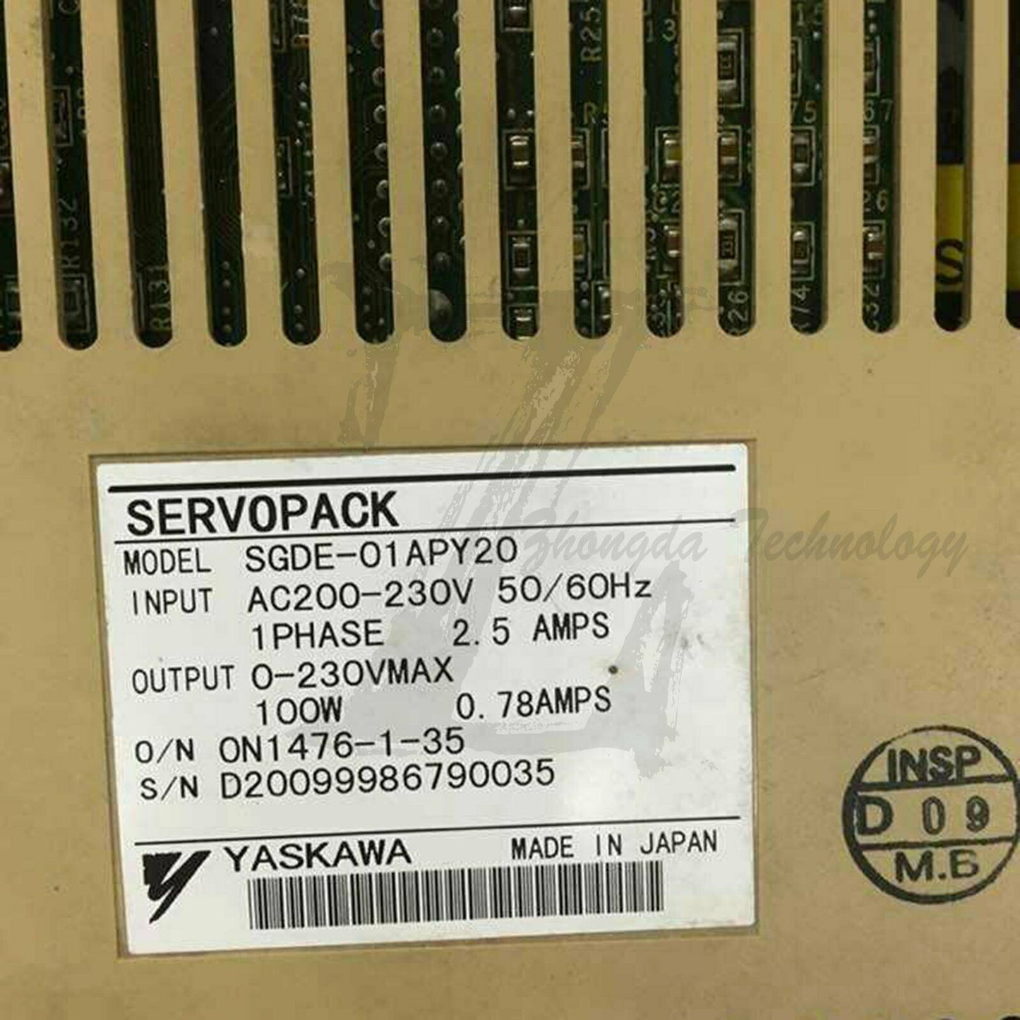 1PC Used Yaskawa Servo Drives SGDE-01APY20 Tested In Good Condition - YASKAWA