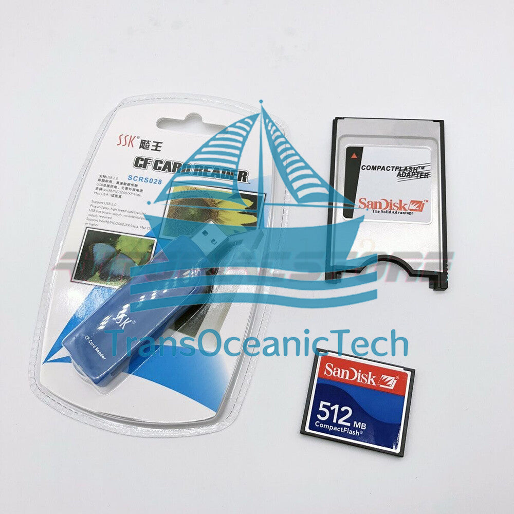 1Pcs Reader FANUC 512M CF Compact Flash Card+CF-PCMCIA Adapter+SSK US