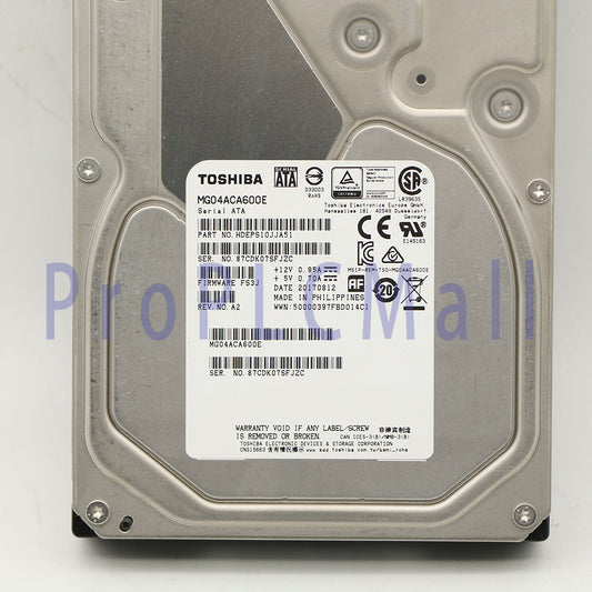 1PCS 6TB SATA3 3.5 HDD TOSHIBA MG04ACA600E 7.2K