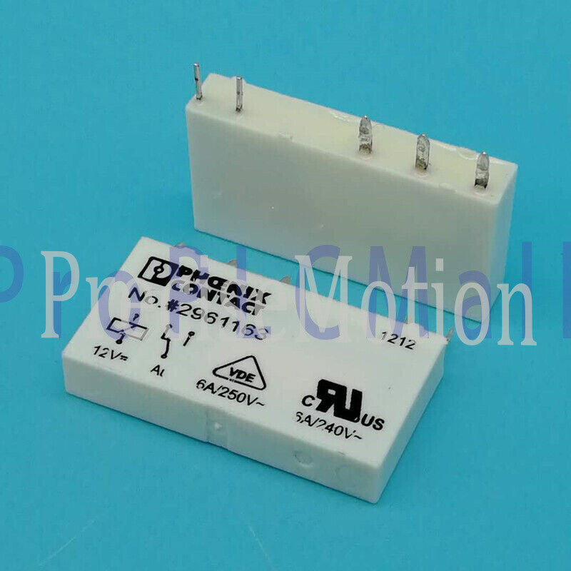 10Pcs Phoenix NO.2961163 Power Relay 12VDC 5Pin 6A 250V~