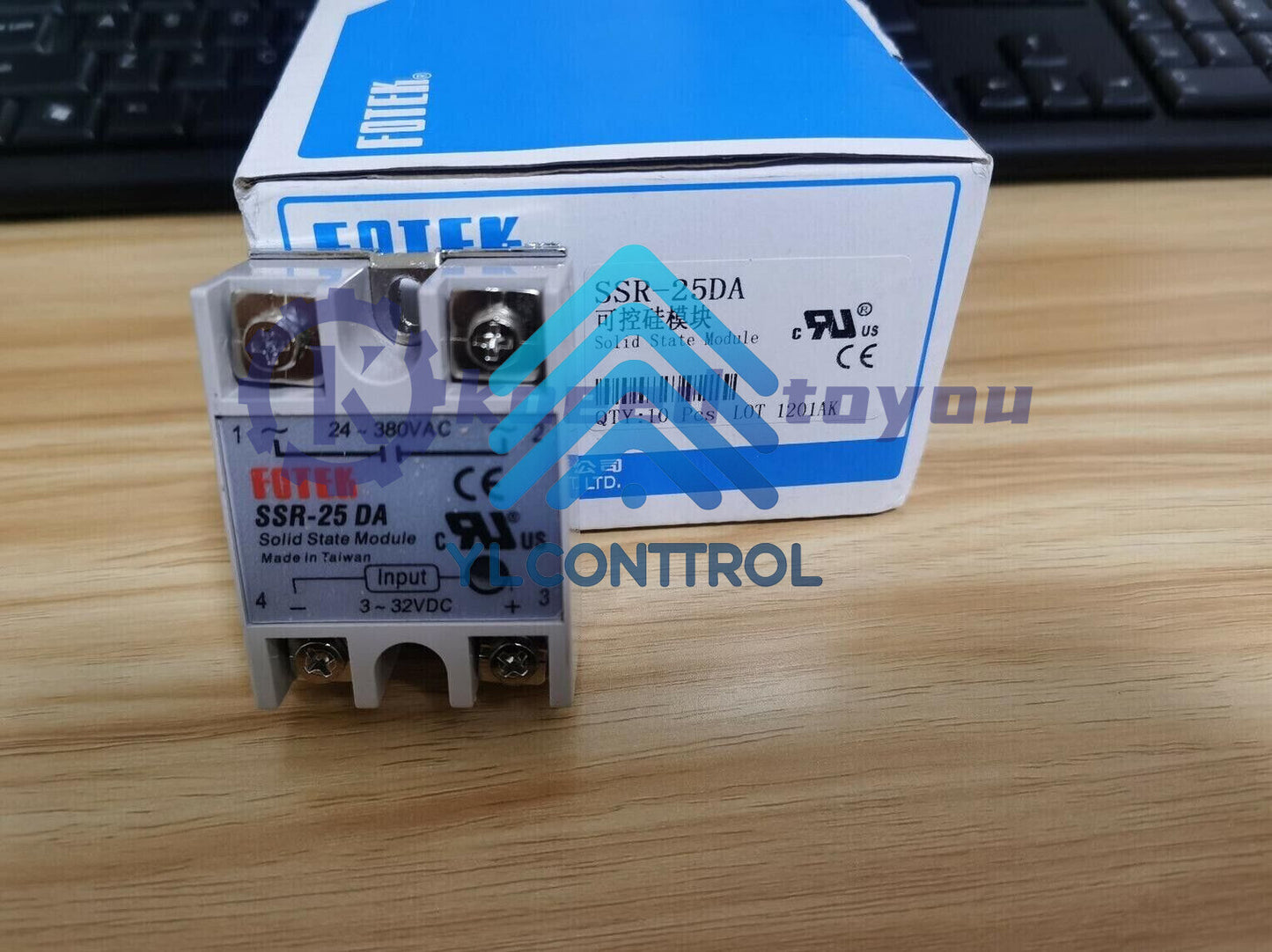 1Psc Fotek SSR-25DA SSR25DA Solid State Relay 25A
