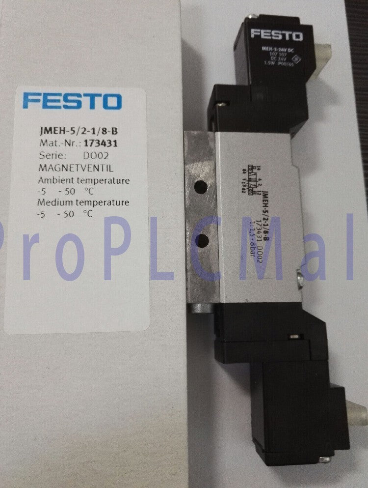 Festo JMEH-5/2-1/8-B 173431 Solenoid Valve One JMEH5/21/8B Free Shipping #F