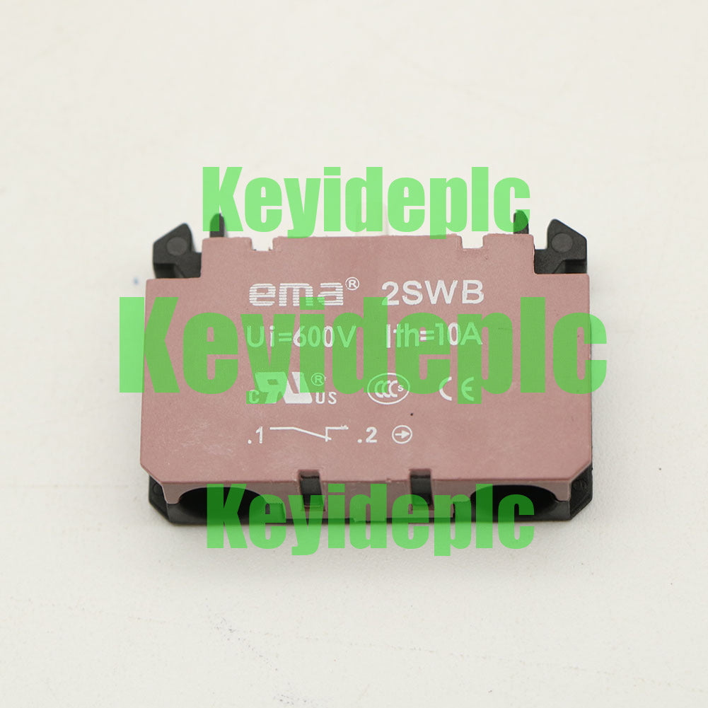 1PCS 2SWB 22mm push button switch with one normally closed contact #ke