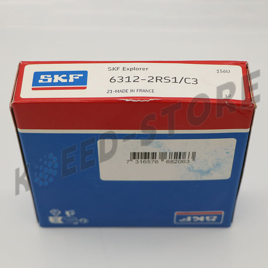 1PC SKF 6312-2RS1/C3 single row deep groove ball bearing