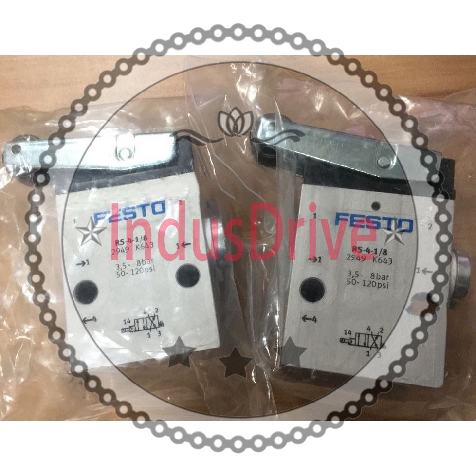 Festo RS-4-1/8 2949 Roller Lever Valve One Free Shipping RS41/8