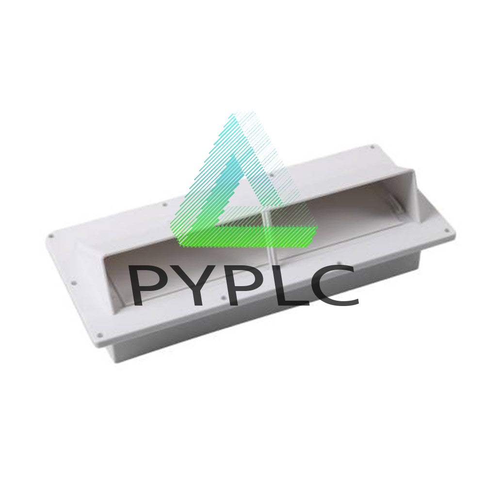 White RV Range Hood Vent with Damper Exterior Sidewall