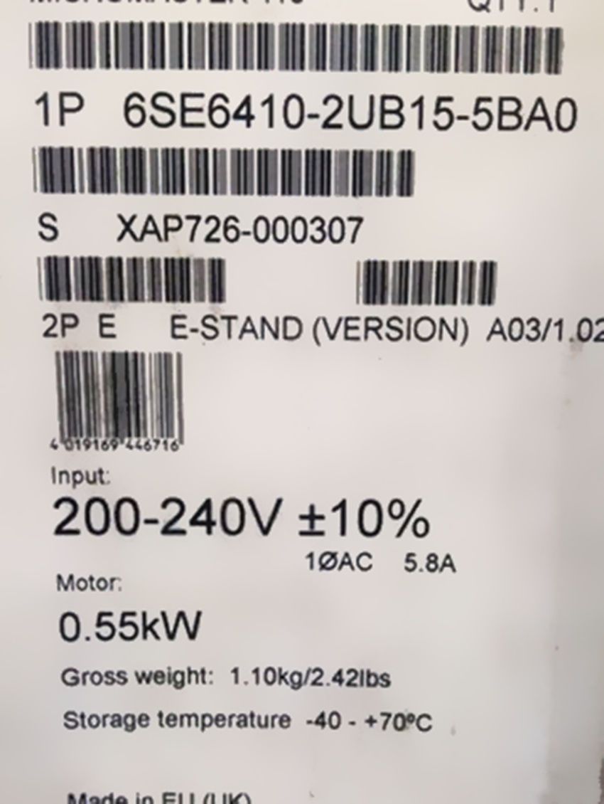 6SE6410-2UB15-5BA0 - SIEMENS