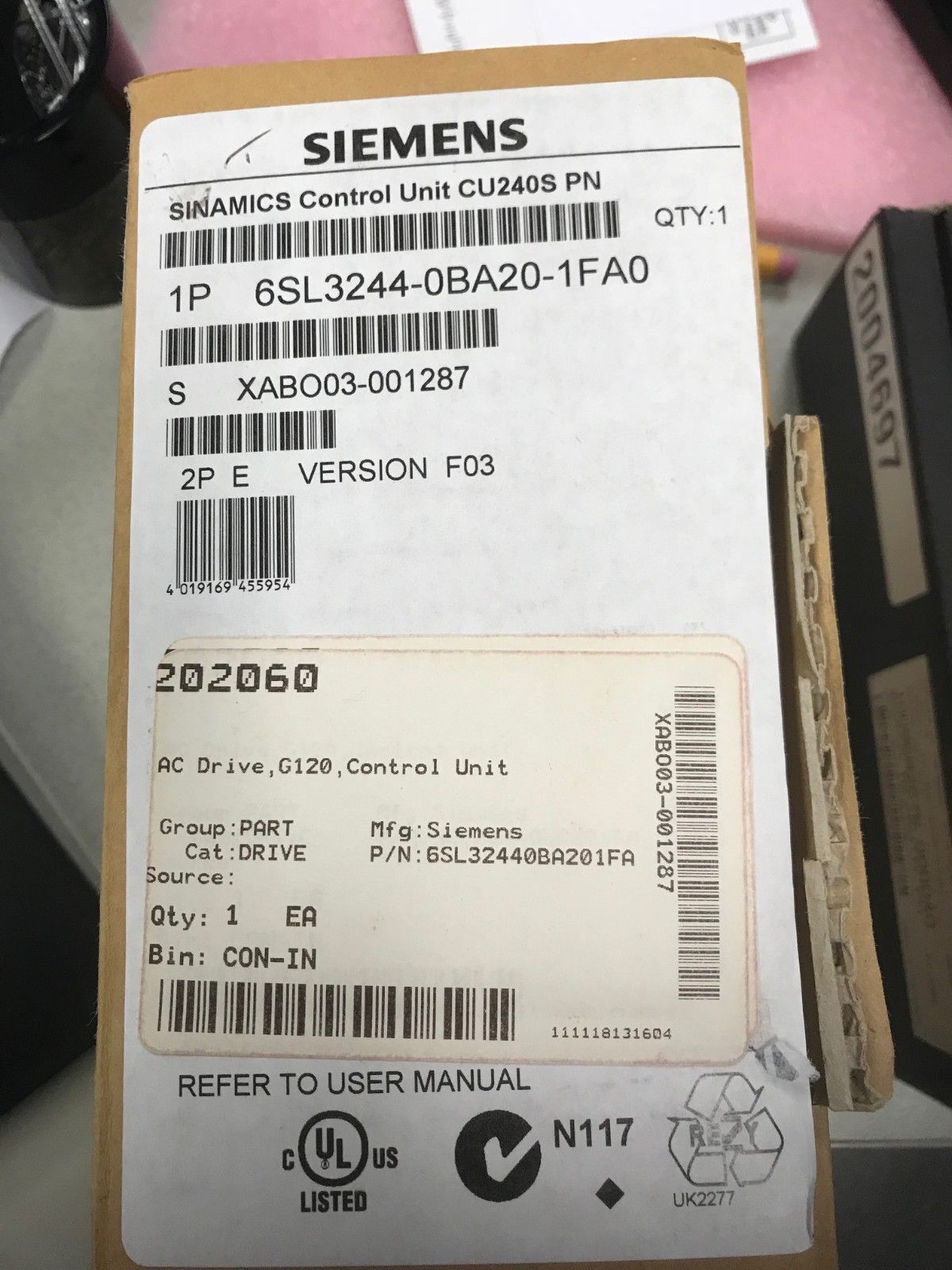 6SL3244-0BA20-1FA0 - SIEMENS