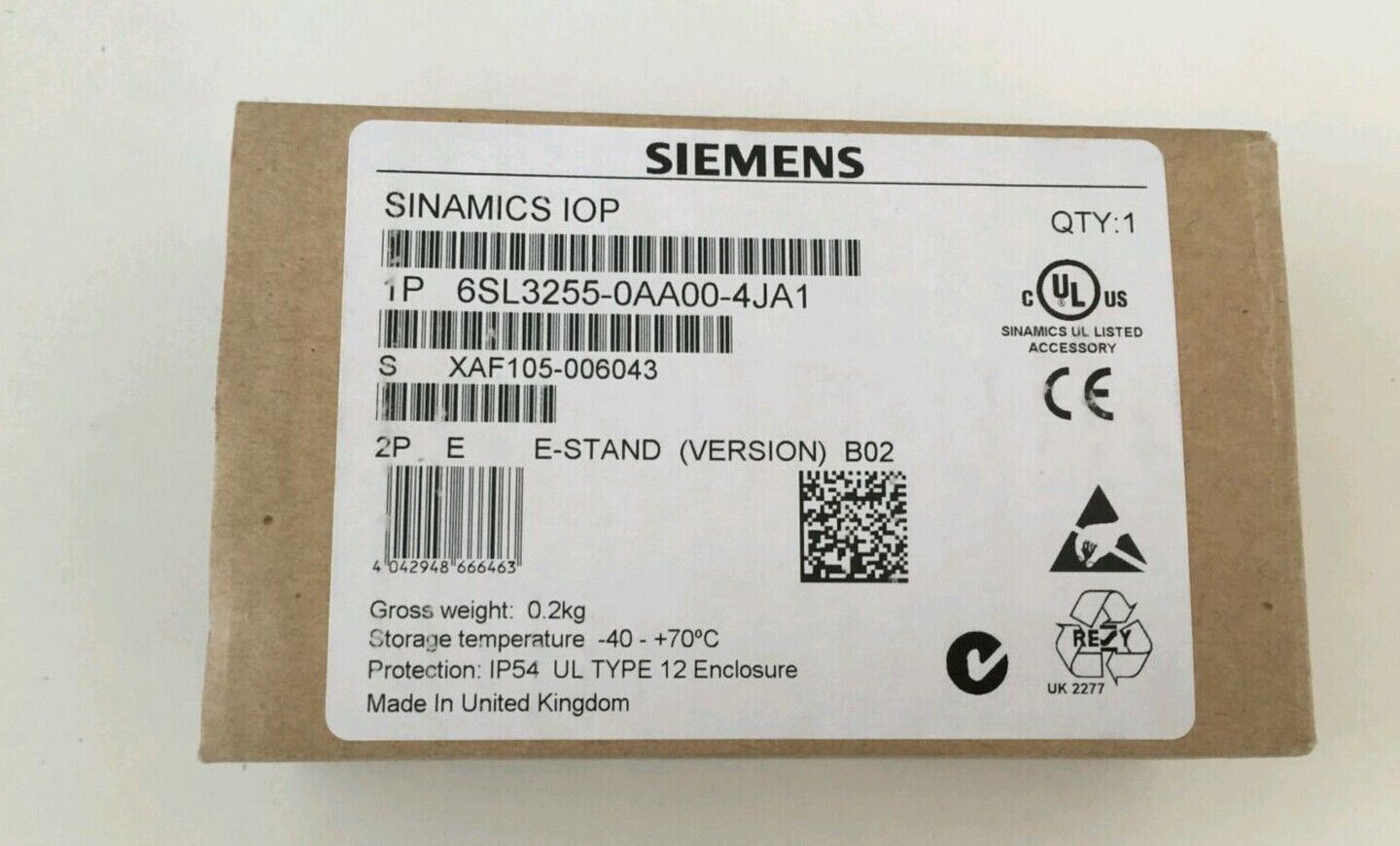 6SL3255-0AA00-4JA1 - SIEMENS