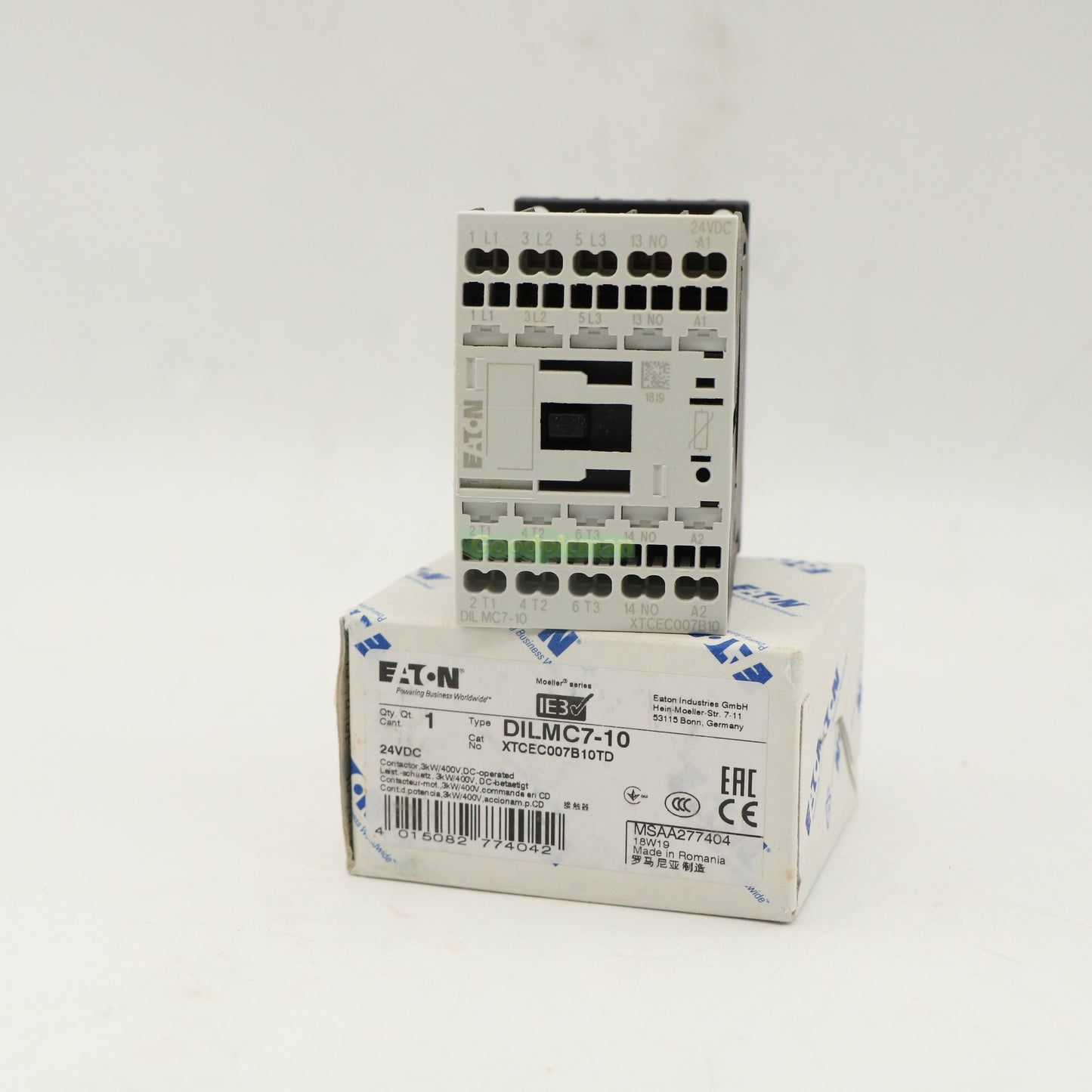 1PCS EATON MOELLER Ac Contactor DILMC7-10 24VDC Rapid delivery