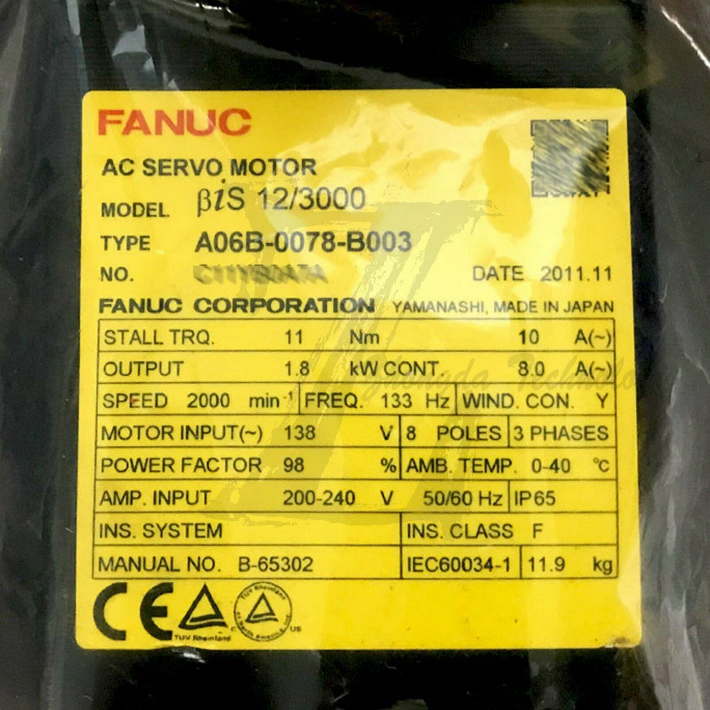 AC SERVO MDL BiS12/3000, TPR, b128ia A06B-0078-B003 - FANUC
