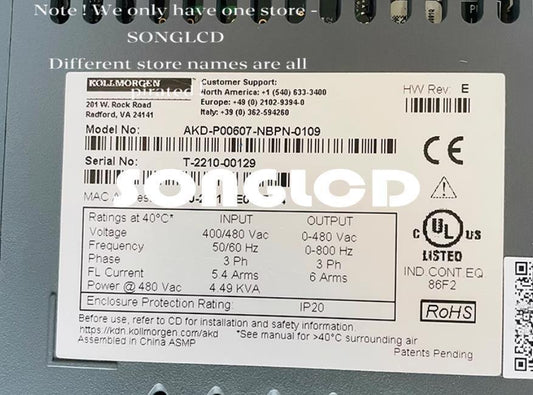 1PCS NEW Danaher AKD-P00607-NBPN-0109 Servo Drive - DANAHER