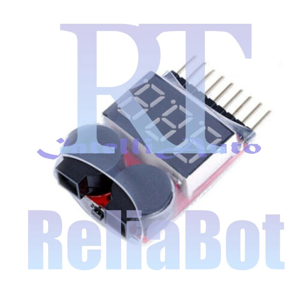 1PCS 1-8S low voltage alarm battery voltage 2IN1 tester low voltage buzzer alarm
