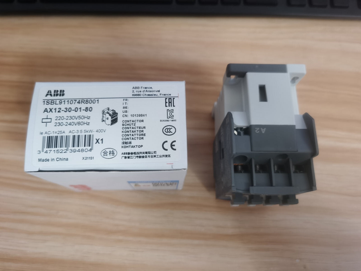 1PCS ABB AX12-30-01 AX123001 AC Contactor 1NC