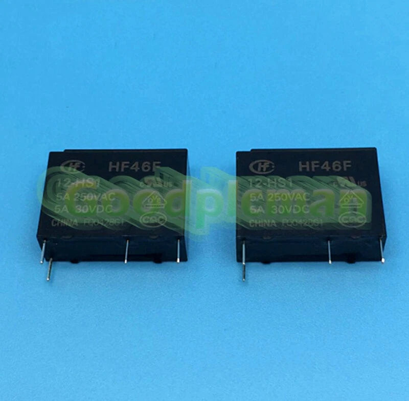 10Pcs HONGFA HF46F-12-HS1 12VDC 5A 250VAC Power Relay