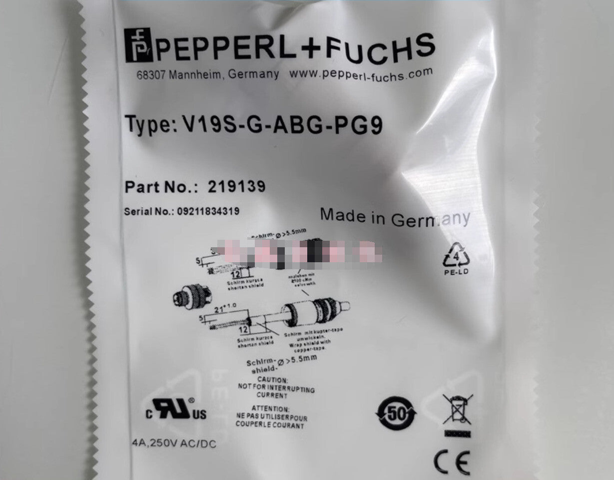 1PC Pepperl+Fuchs V19S-G-ABG-PG9 Connector Free Ship
