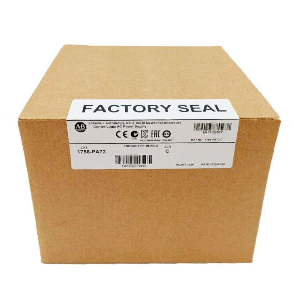 Allen-Bradley 1756PA72 ControlLogix AC Power Supply – 1756PA72 Power Unit - ALLEN-BRADLEY