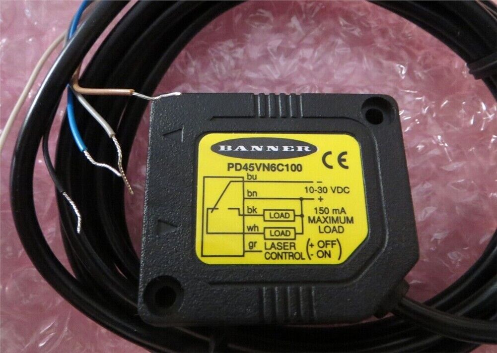 Used 1Pc Laser Sensor Banner PD45VN6C100 – Good Condition - V-TEC