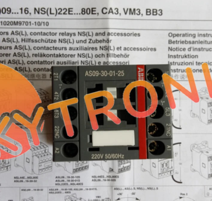 1PCS ABB Ac contactor AS09-30-01-25 AC220V