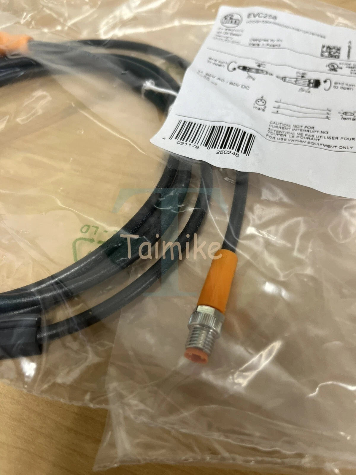 ! IFM EFECTOR EVC258 Sensor Connection 2m Cable - M12/M8 - Factory Sealed!