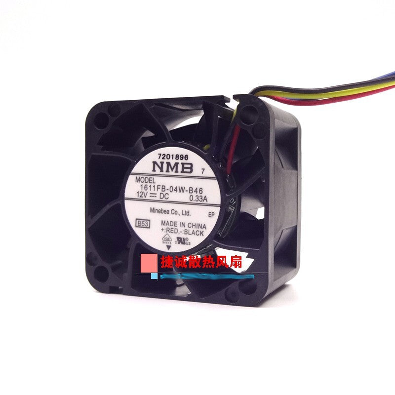 NMB 1611FB-04W-B46 12V 0.33A 4028 4CM 4-wire PWM Case Cooling Fan