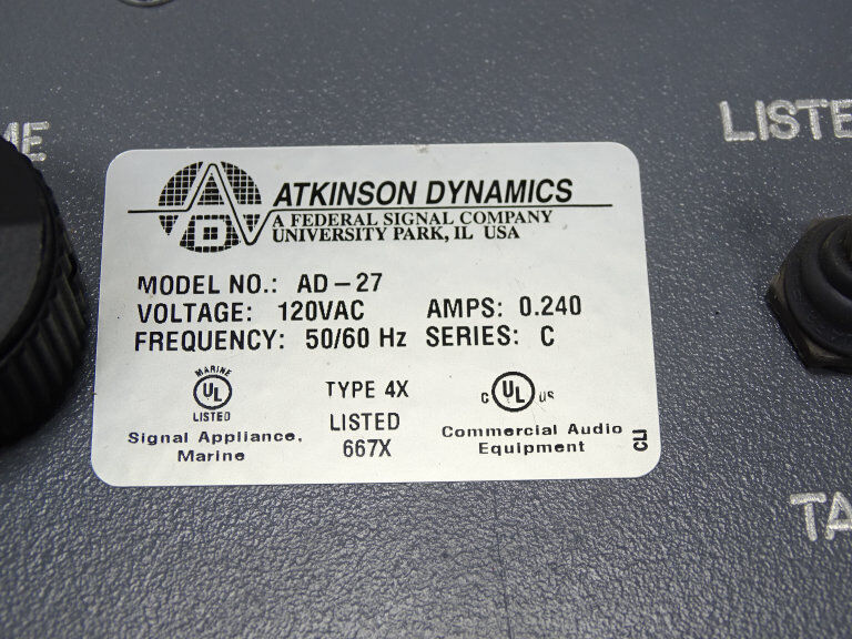 ATKINSON DYNAMICS AD-27 MODEL - ATKINSON DYNAMICS