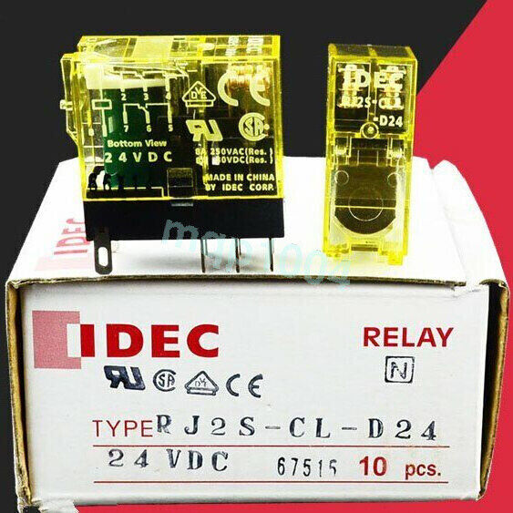 New 10-PC IDEC Relay RJ2S-CL-D24 24VDC Stock - IDEC