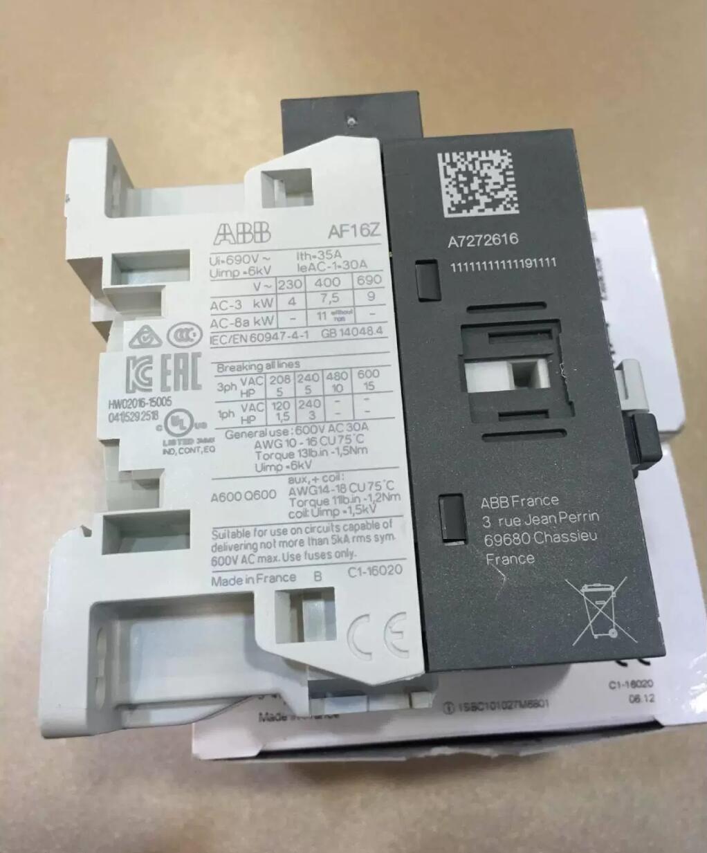 ABB AF16Z-30-10 Series DC Contactor In Box
