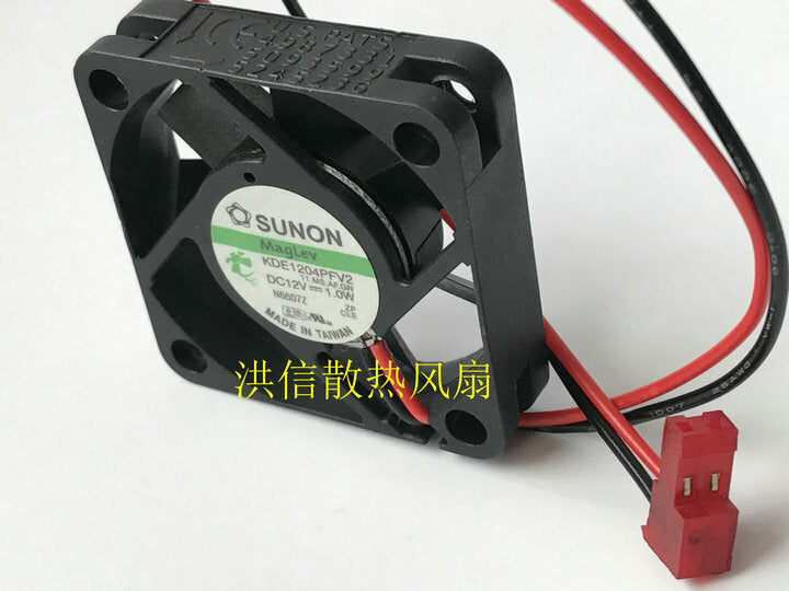 new SUNON 4010 KDE1204PFV2 DC12V 1.0W 4CM 2-wire silent cooling fan