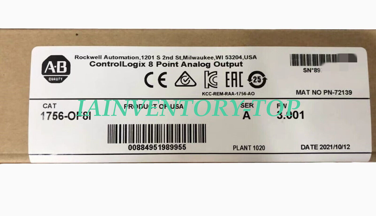 1PC Allen Bradley 1756-OF8I Series A with 2-Year - ALLEN BRADLEY