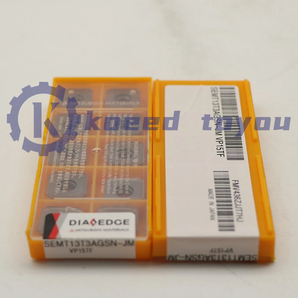 10PCS MITSUBISHI Carbide Inserts SEMT13T3AGSN-JM VP15TF