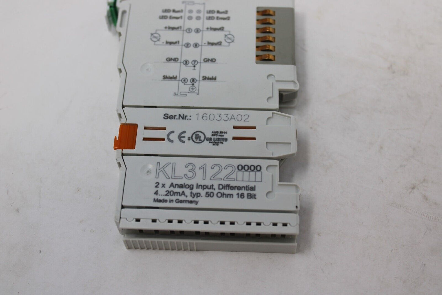 used Beckhoff KL3122 Analog Input - BECKHOFF