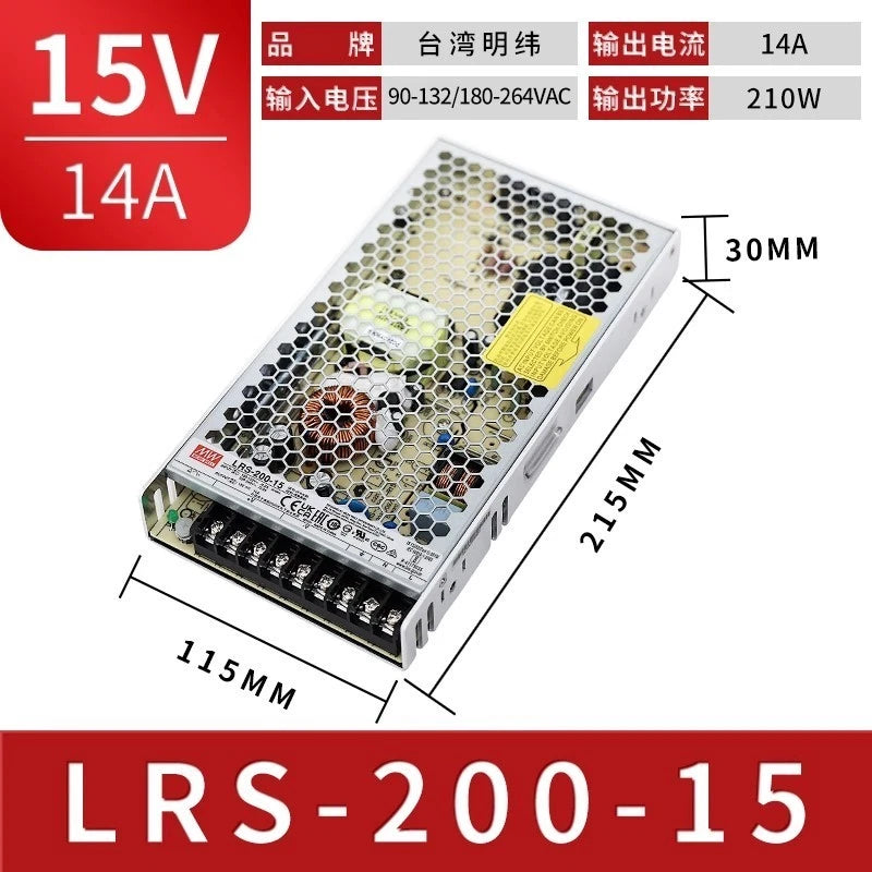 Meanwell Switching Power Supply LRS-200-15 Output 15V 14A