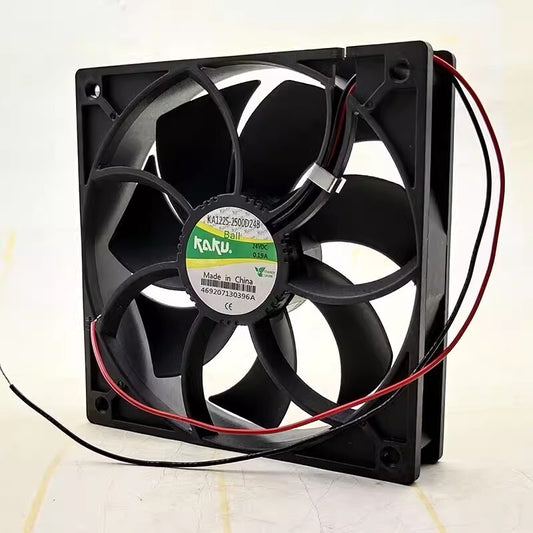 KAKU KA1225-2500D24B DC24V 0.19A 12025 12CM 2-Wire Cooling Fan