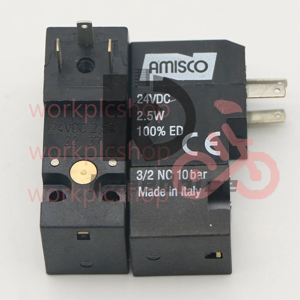 1PCS Unit AMISCO 24VDC 2.5W ED 3/2 NC 10bar Made in Italy Solenoid Pilot Valve
