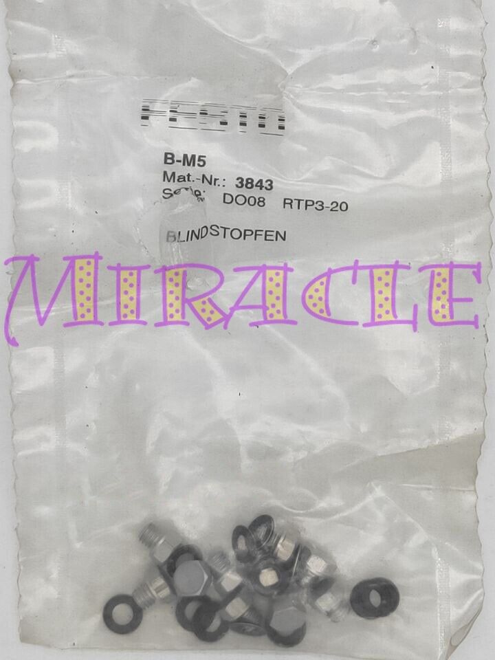 Festo Metal Plug B-M5 3843 – 10PC Set - FESTO