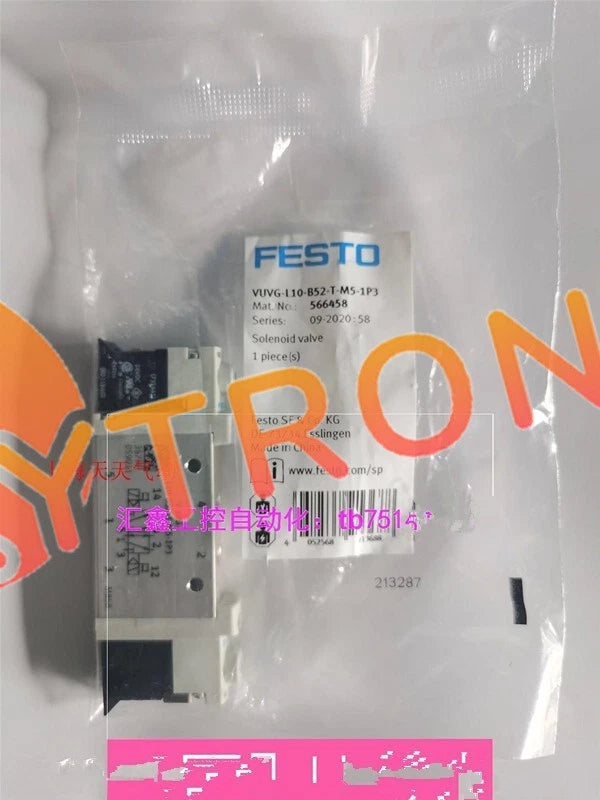 1 pcs FESTO 566458 VUVG-L10-B52-T-M5-1P3 pneumatic solenoid valve