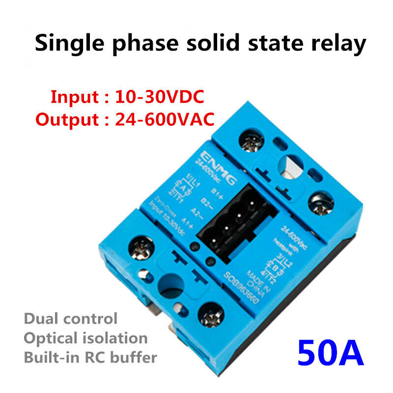 new Replace Dual-control single-phase solid state relay 50A DC-AC 10~30VDC/24-600VAC - SCHNEIDER ELECTRIC