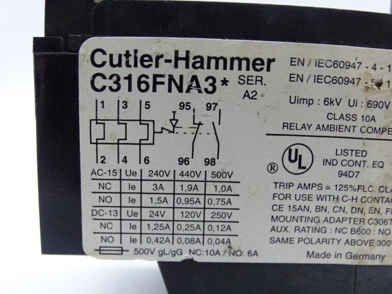 Eaton C316FNA3P Relay | Eaton C316FNA3P Relay Component | Eaton C316FNA3P Relay Details - EATON CORPORATION