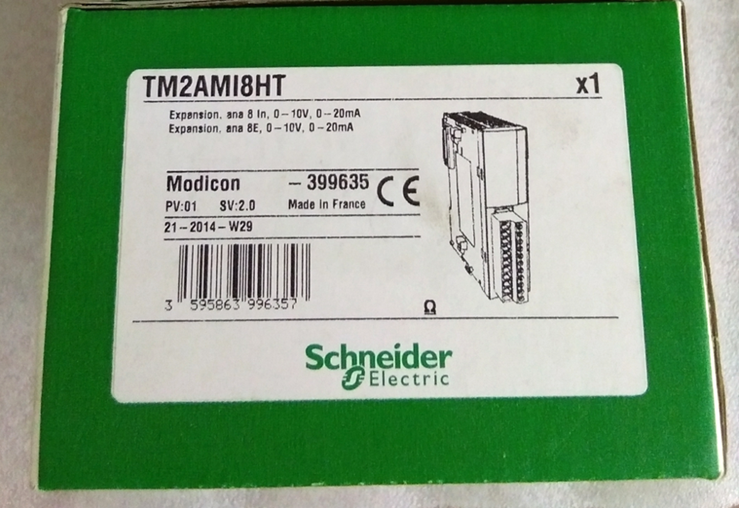 SCHNEIDER TM2AMI8HT - 24VDC, 45MA Expansion Module - SCHNEIDER