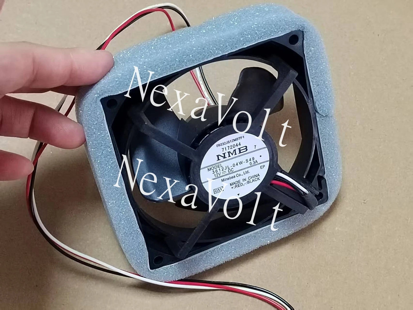 NMB-MAT 3612JL-04W-S49 Fan 12V 0.3A 9.2cm Cooling Fan for Samsung Refrigerator