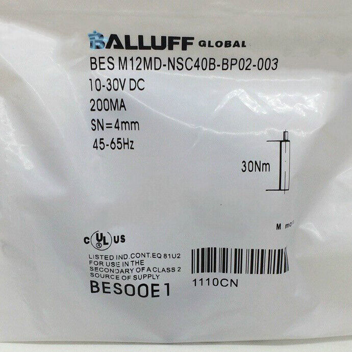 1PC BALLUFF Proximity Switch BES M12MD-NSC40B-BP02-003 - BALLUFF