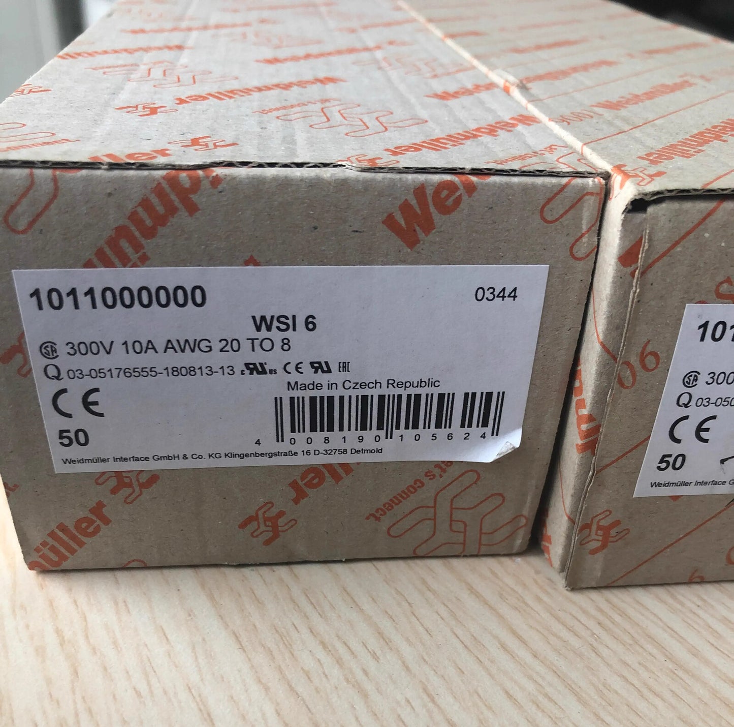 50pcs/box Weidmuller WSI6 Fuse Terminal 5*20 Fuse 1011000000