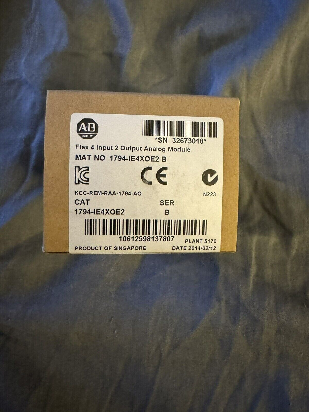 New Factory Sealed 1794-IE4XOE2 SER B Flex 4I/2O Analog Module - NEW FACTORY SEALED