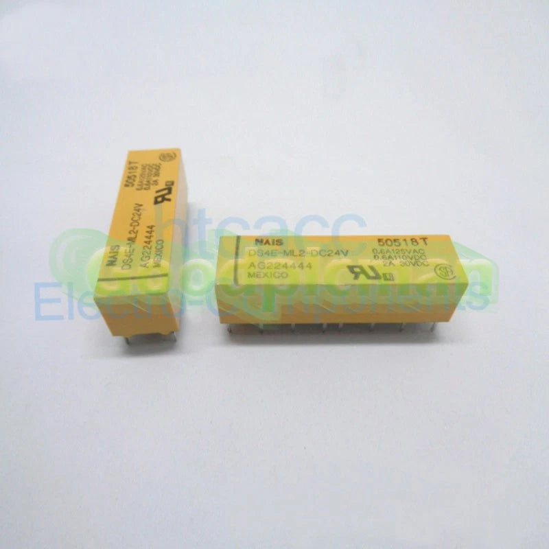 DS4E-ML2-DC24V Signal Relay 2A 24VDC 4PDT 2 COIL LATCHING 16Pins