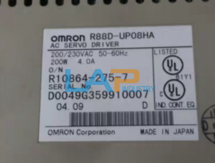 OMRON R88D-UP08HA 200W AC Servo Driver - 50-60Hz - OMRON